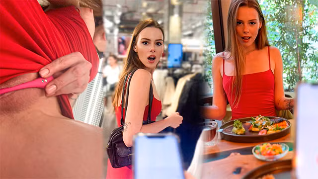 Risky Public Date with Lush 3 – I Almost Caught Cumming in the Store